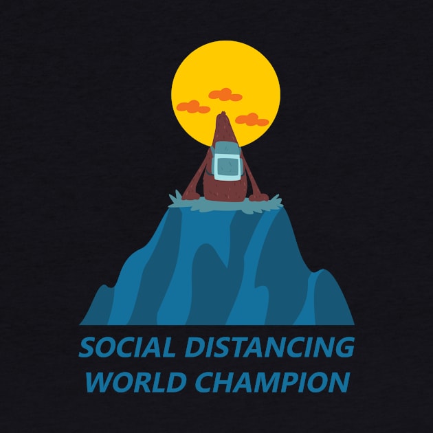 Bigfoot Social Distancing World Champion by Lasso Print